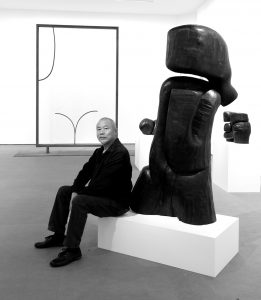 Wang Keping, solo exhibition : sculptures sculptées 2018, galerie nathalie Obadia Paris